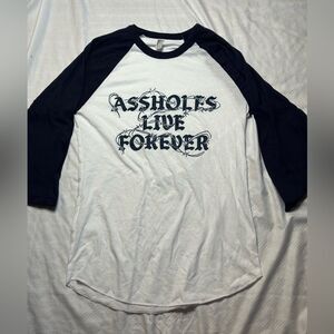 As@holes Live Forever Baseball T-shirt New UNISEX